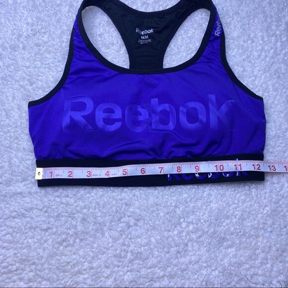 Reebok Sports Bra Blue and Black Medium - Picture 9 of 10